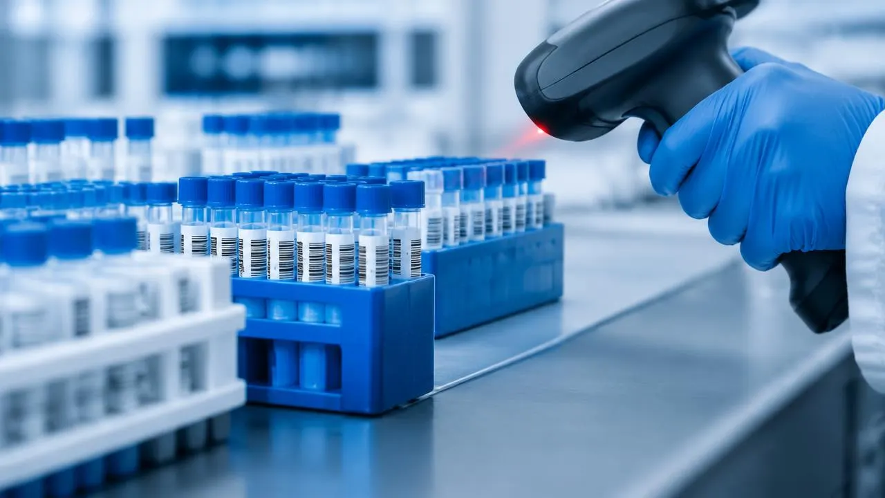 Labelled research peptide vials with lot numbers and certificates of analysis for traceability