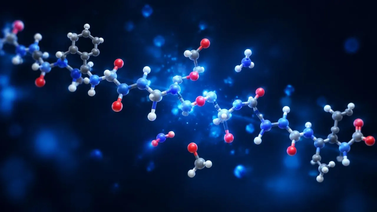 Research peptide vials under stress conditions illustrating hydrolysis and oxidation degradation pathways